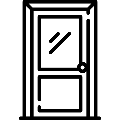 Aluminum door icon