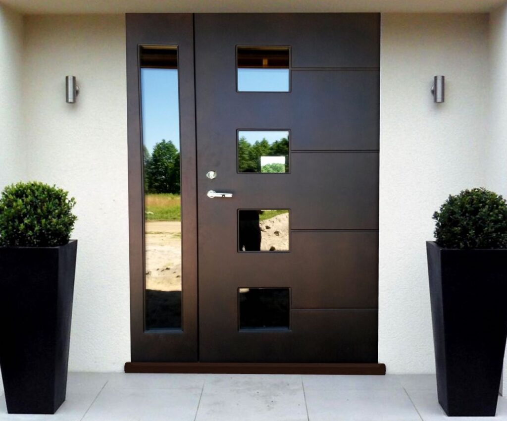 Custom steel entry doors