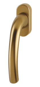 Secustic window handle in gold color